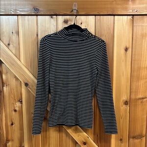 J. Crew Mock Neck Button Detail Top